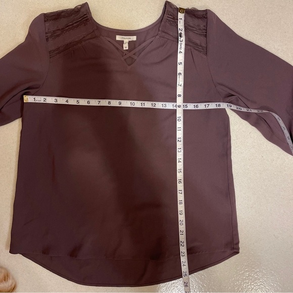 Maurices brown & lace 3/4 sleeve blouse size Medium NWT. - Picture 4 of 7